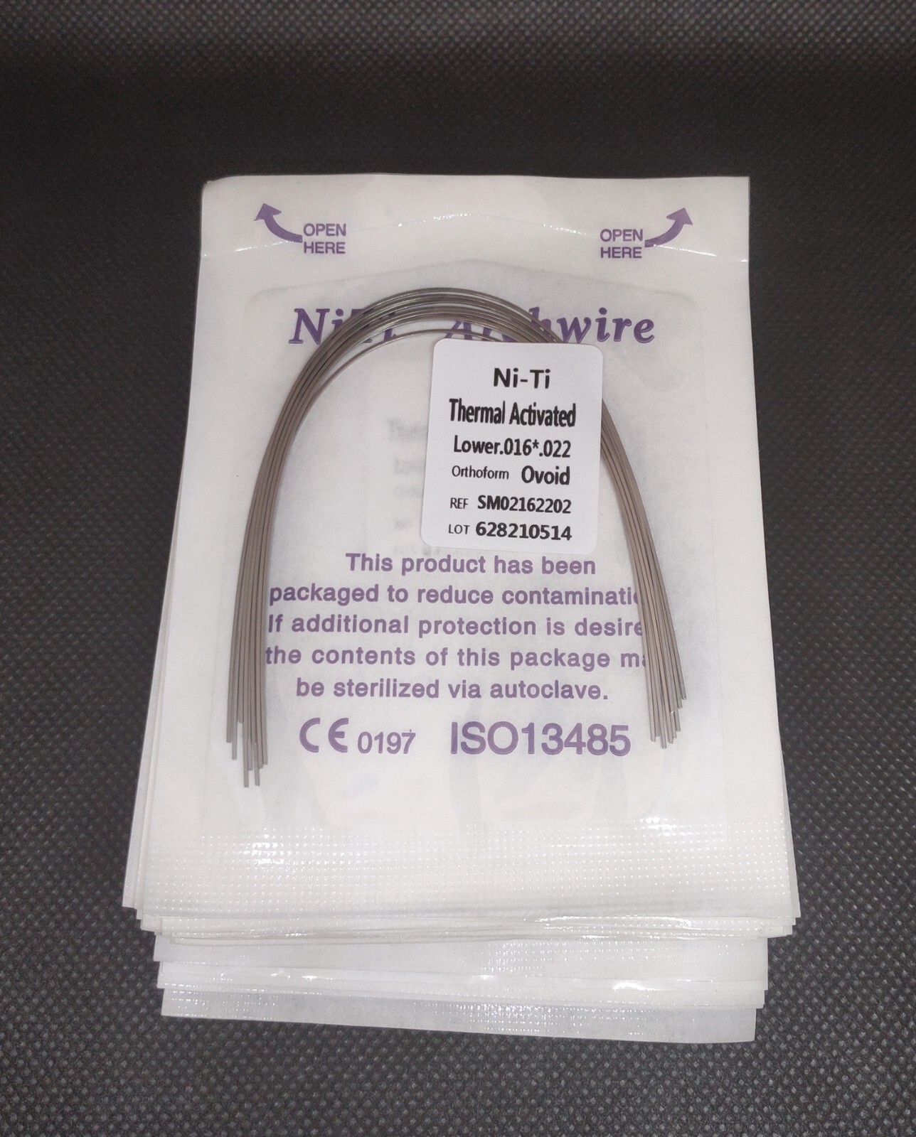 Dental Orthodontic Thermal Activated NITI Arch Wires Rectangular Ovoid Form