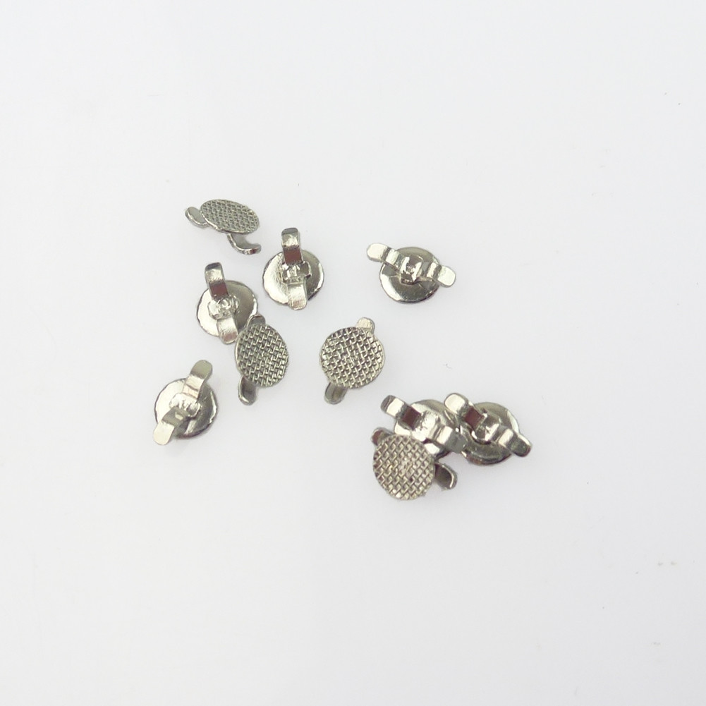 Dental Orthodontic Lingual Buttons Bondable Ceramic Round/Rectangular Base 10Pcs