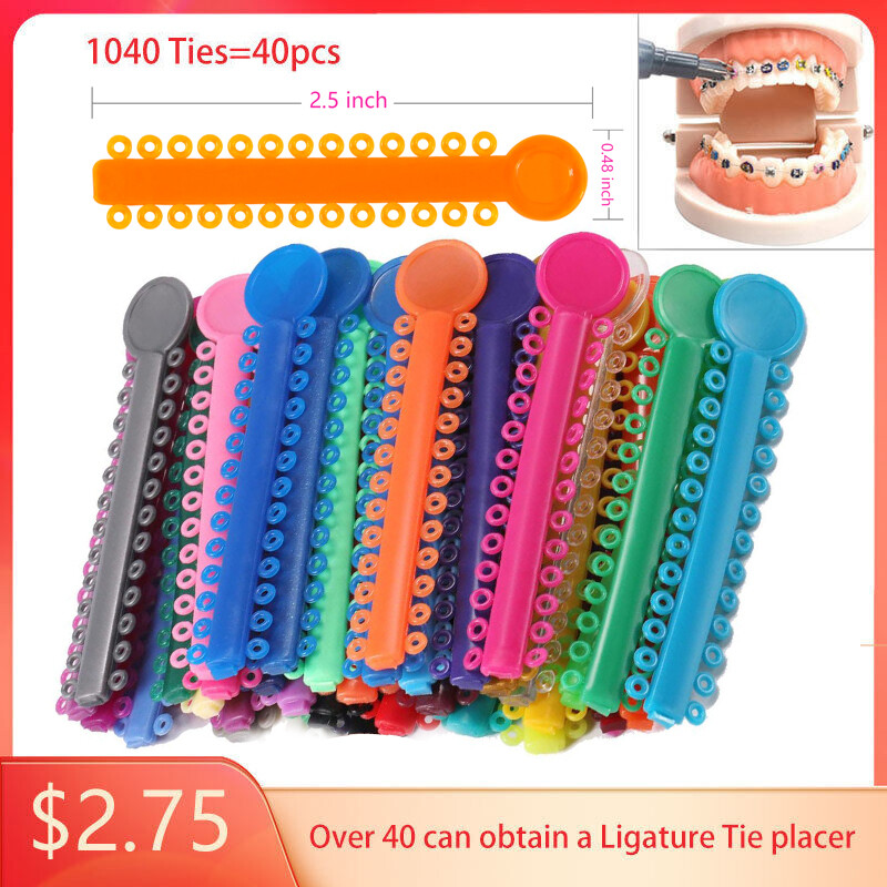 1040 Unids / bolsa Dental Lazos De Ligadura Elástica De Ortodoncia