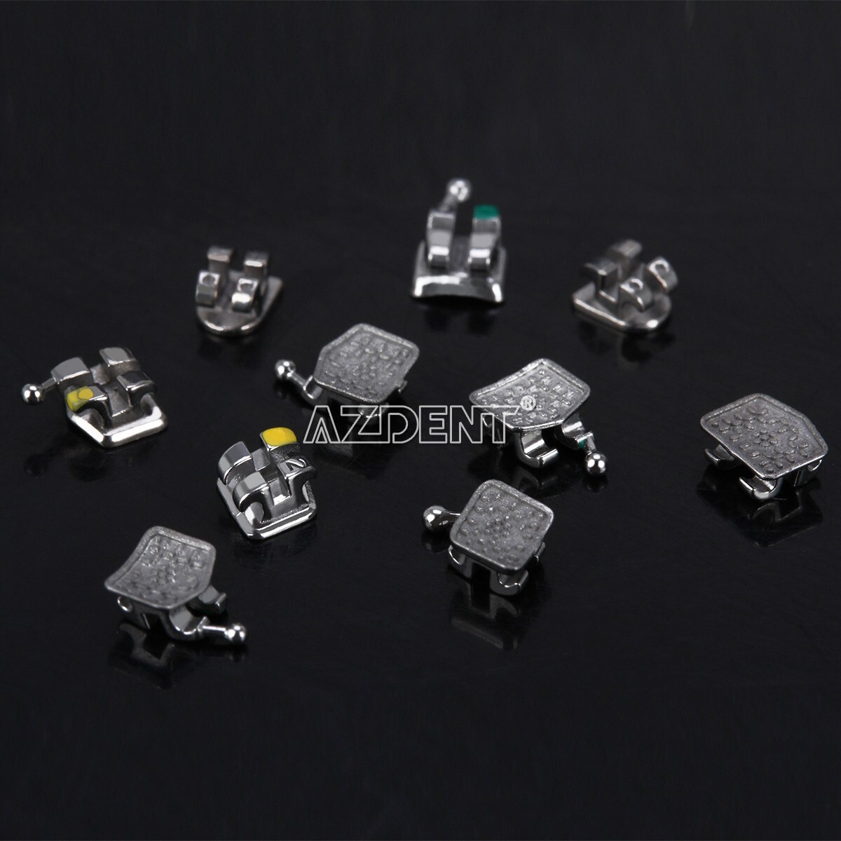 10Box AZDENT Orthodontic Dental Bracket Monoblock MIM Mini Roth.022 345 Hooks