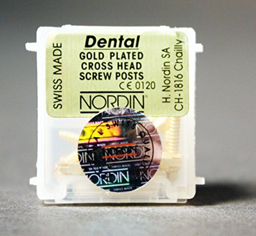 NORDIN Dental Gold Plated Screw Post ORIGINAL All Sizes Refill of 24 posts