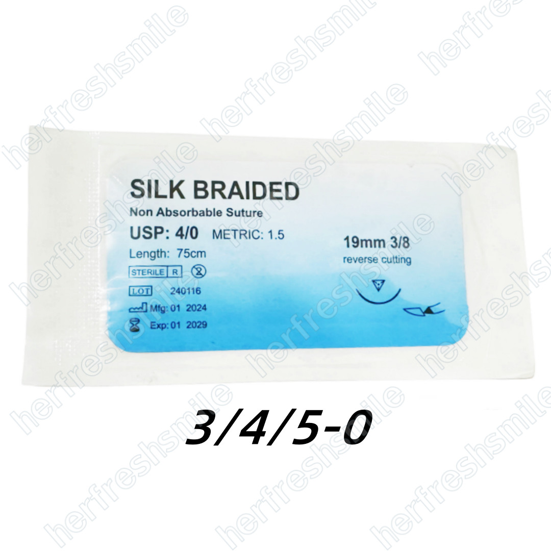 Absorbable Dental Oral Surgical Suture PGA GUT Nylon Silk Natural Needled