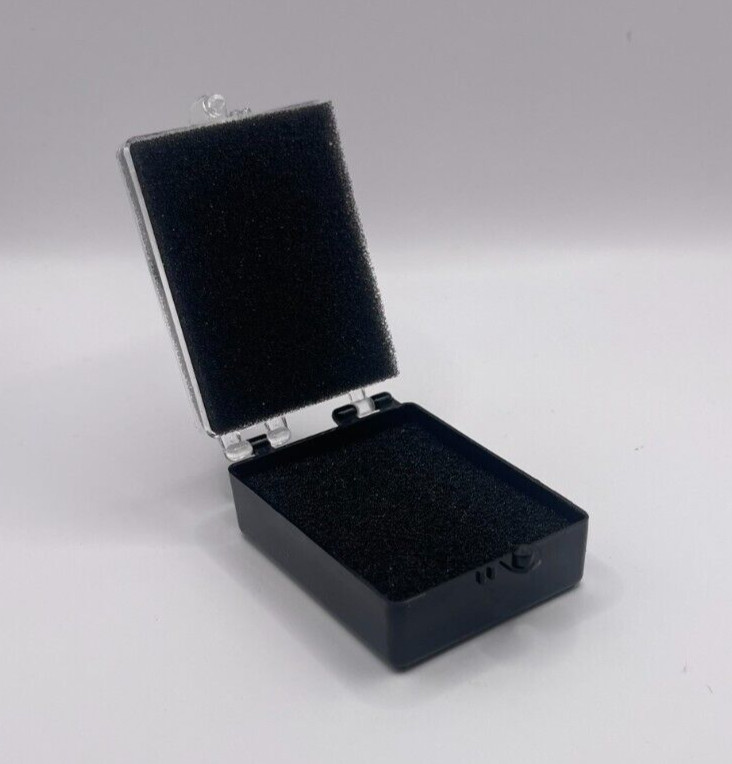 50 Pack, 2″ Black Crown Foam Case Container Hinged Display Box Jewelry Teeth