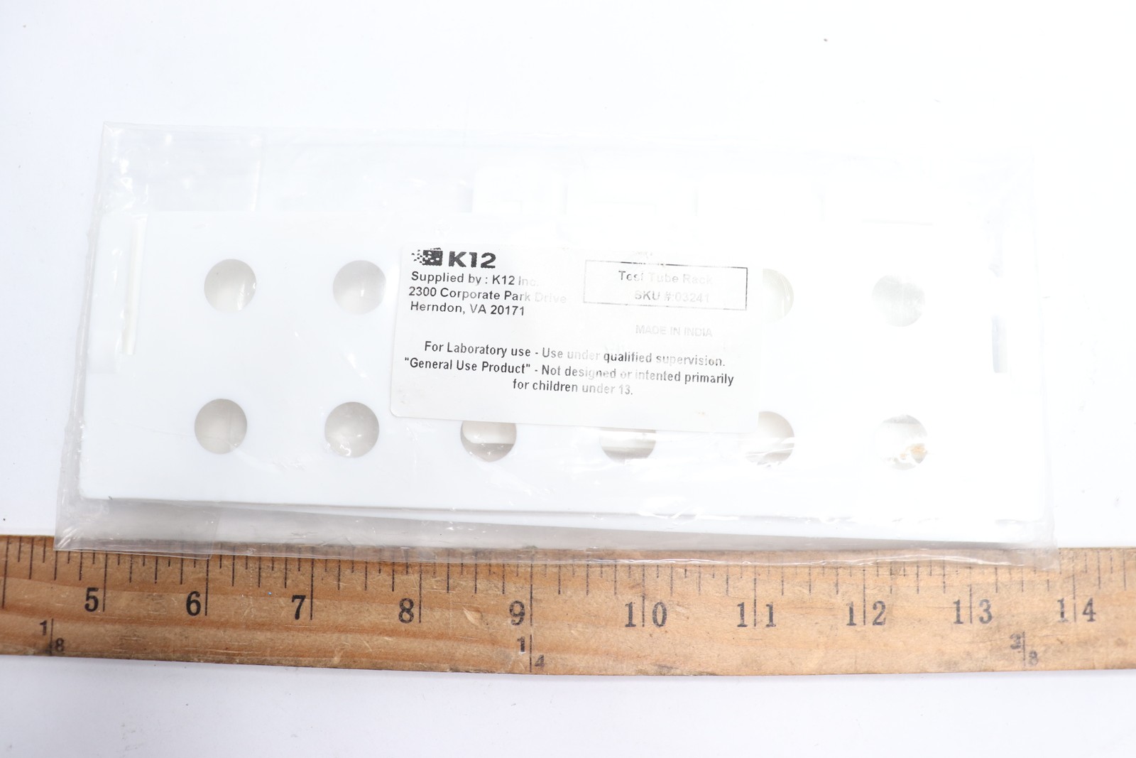 K12 Test Tube Rack Polypropylene Holds 12 x 32mm Tubes 2-Tier 03241