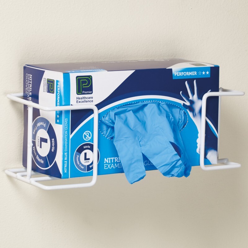 3 Sizes Wire Glove Box Holder Wall-Mount Saves Counter Space White Coated