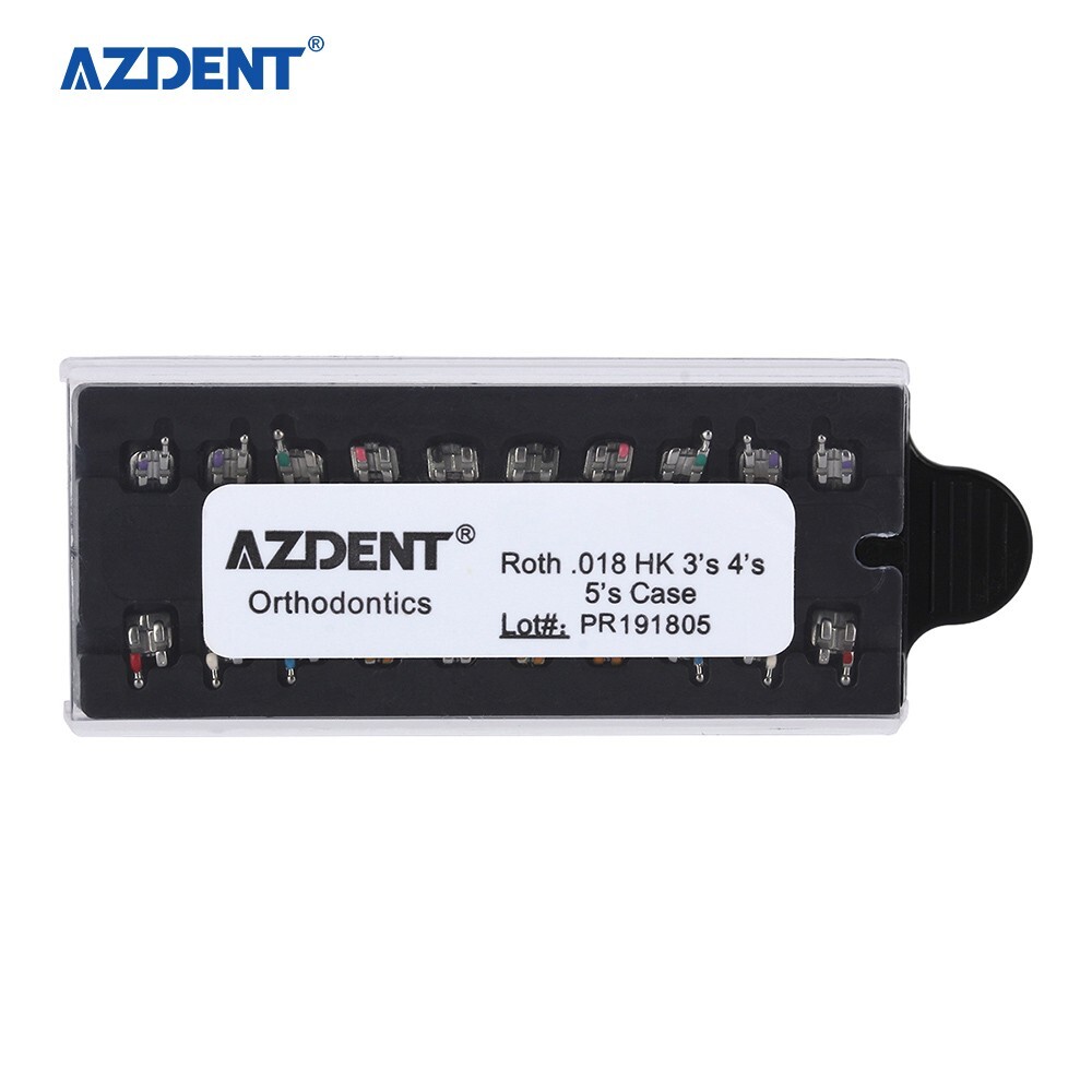 AZDENT Dental Orthodontic MIM Monoblock Bracket Braces Mini Roth 018 Hooks 3-4-5