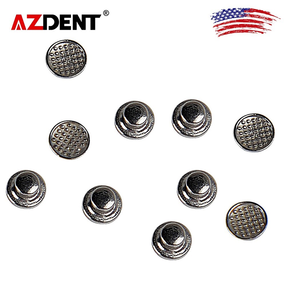 100pcs/10bags AZDENT Dental Orthodontic Round Lingual Button Bondable Type