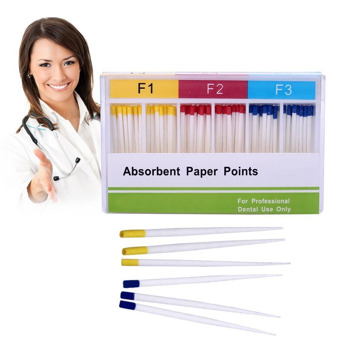 5 Packs AZDENT Dental Endodontic Gutta Percha Points F1.F2.F3 100pcs/pack