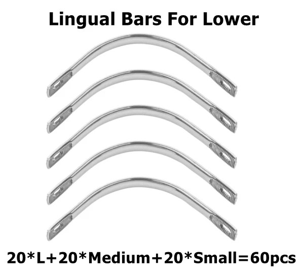 20 Pcs/Pack Dental Upper Lower Palatal/Lingual Bar Repair Large/Medium/Small