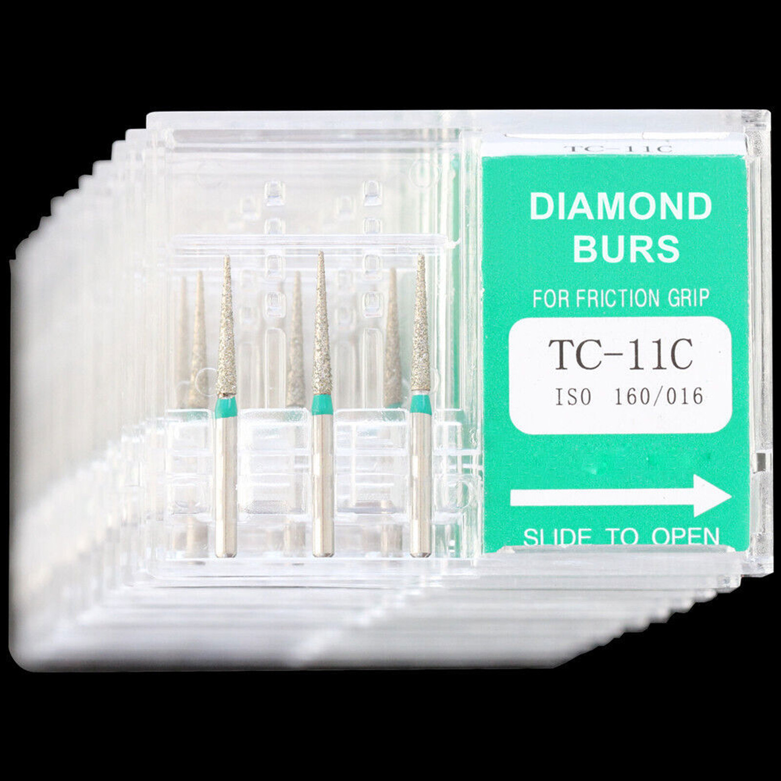 10 Packs DIA-BURS Dental High Speed Handpiece Diamond Burs Drill all Types