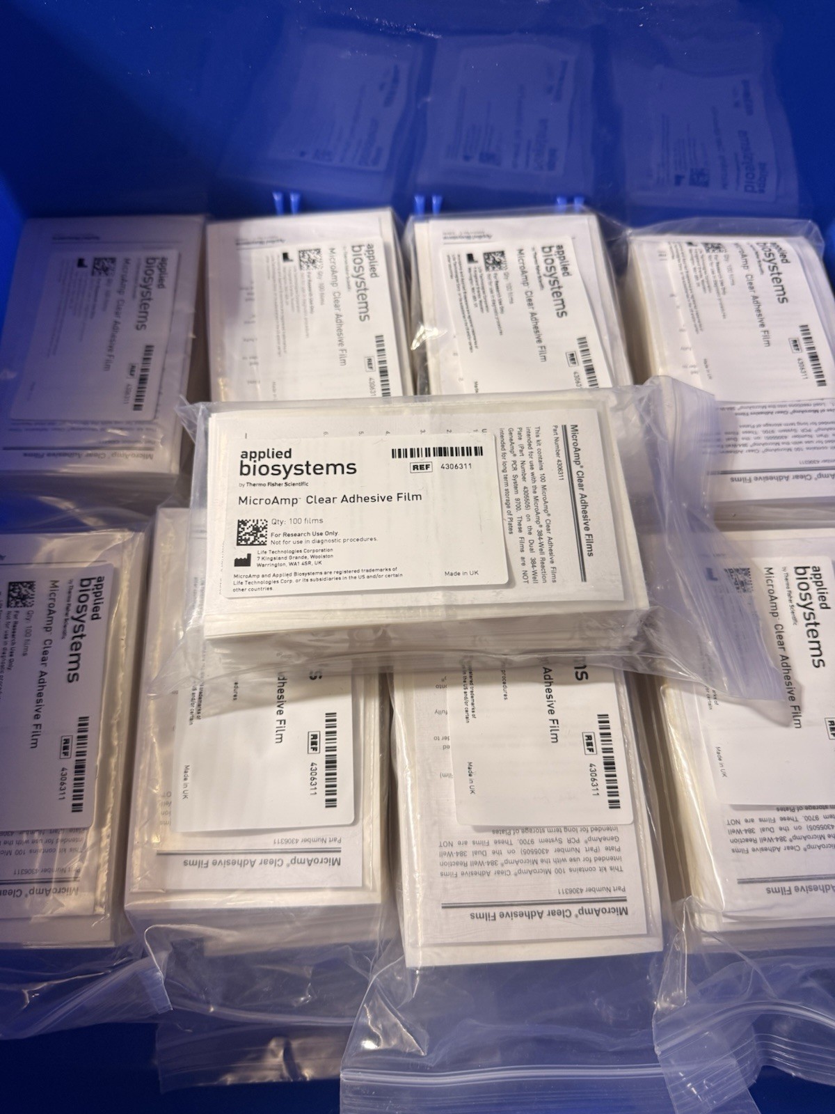 APPLIED BIOSYSTEMS 4306311 MICROAMP CLEAR ADHESIVE FILM PACK OF 100