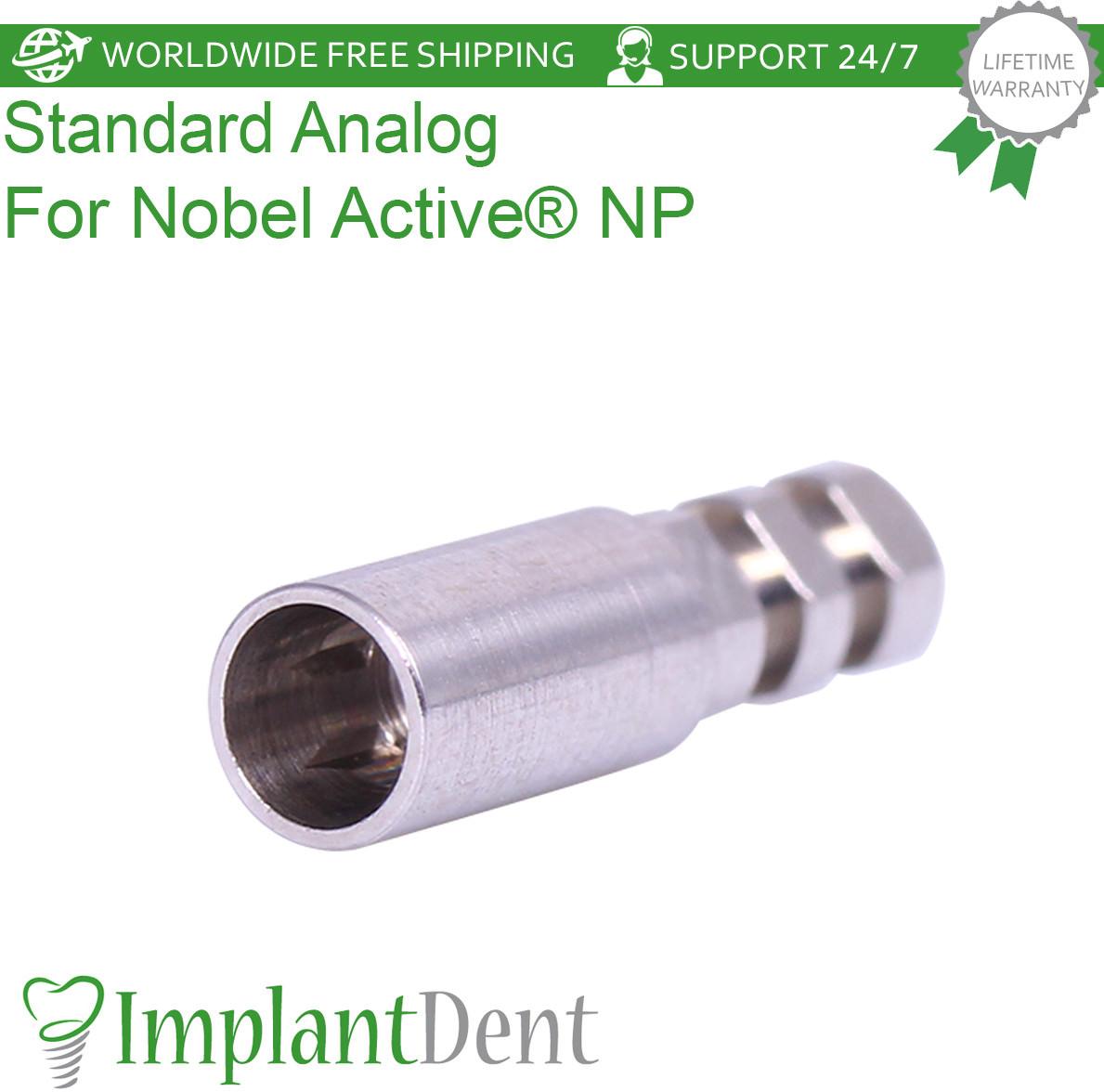 5x Dental Fixture Analog Narrow Platform Conical Connection Hex System 2.25mm