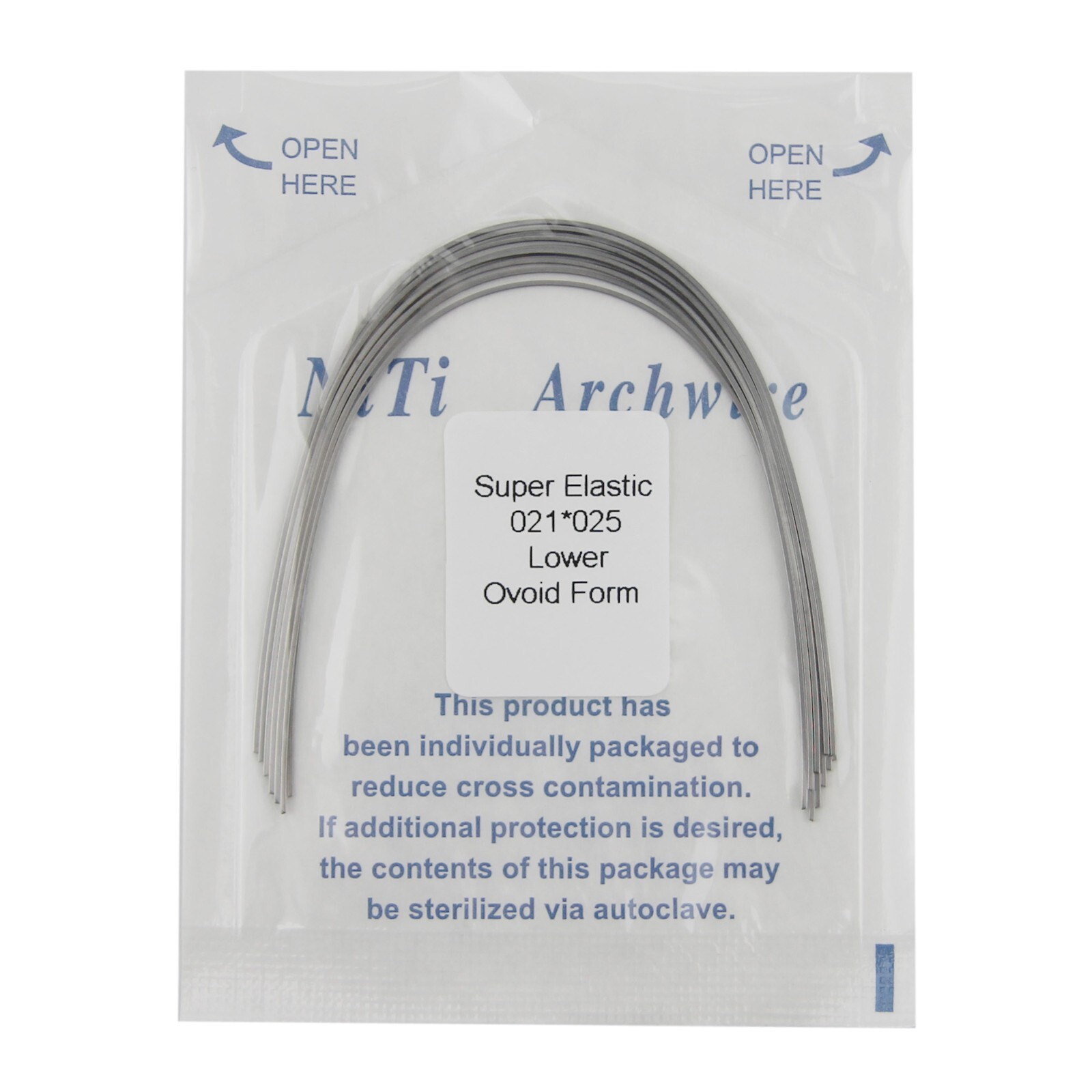 US 100PCS Orthodontic Niti Arch Wire Super Elactic Ovoid Form Round Rectangular