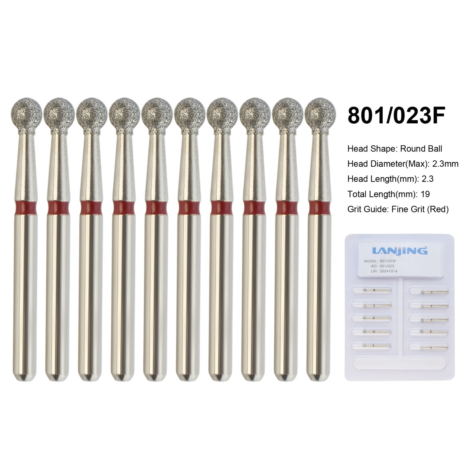 Wave Dental Carbide Bur FG Diamond Burs Football Pear Round End Taper High Speed