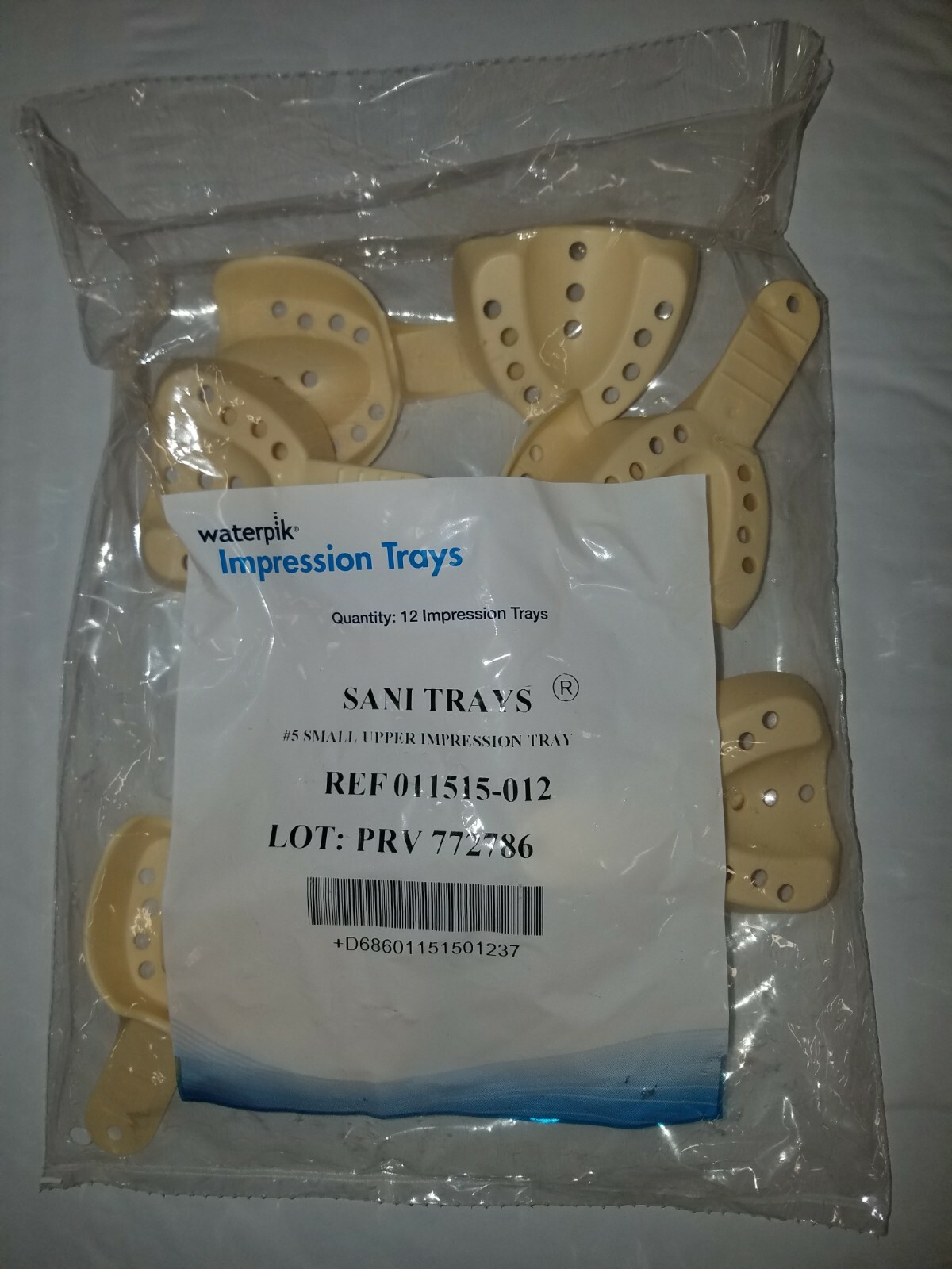 *12-Pack* WaterPik #5 Small Upper 12 Impression Sani Trays 011515-012