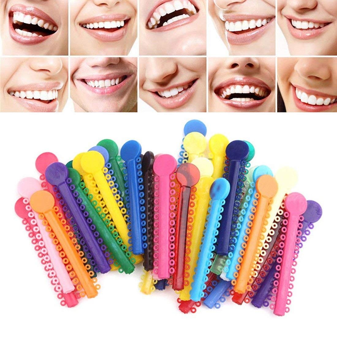 Chargenyang 1040pcs Orthodontic Ligature Ties Multicolor
