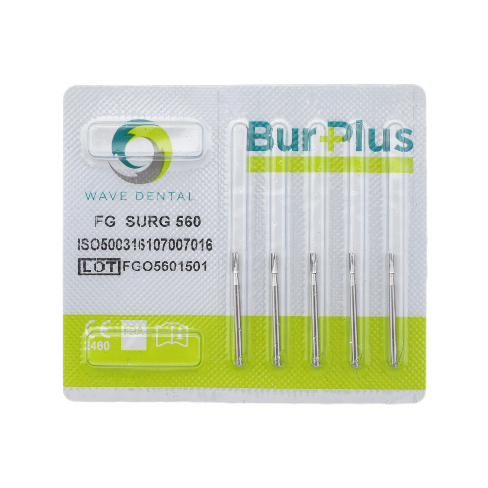 WAVE Dental Carbide Surgical Burs 557 558 FG Straight Fissure Crosscut Bur 25mm