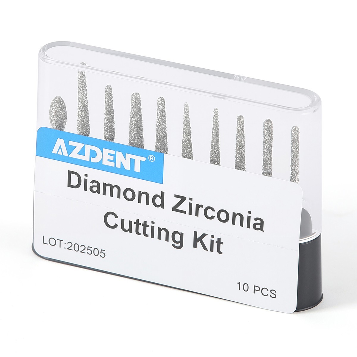 Pro Dental Diamond Zirconia Cutting Burs Kit Friction Grip 1.6mm 10Pcs/Pack