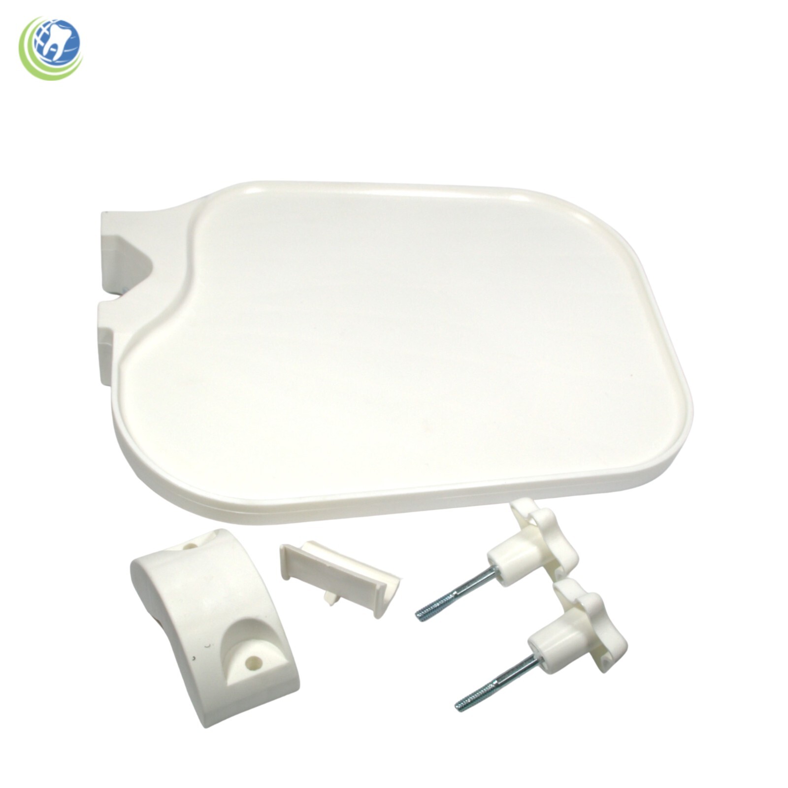 NEW DENTAL POLE POST MOUNT UTILITY ACCESSORY SHELF TRAY TABLE MEDICAL WHITE