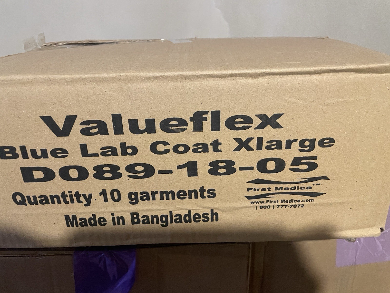 Disposable Medical Lab Coat Blue ,knee Length (10 pcs/bag) 1 BagXL 3bags XXL