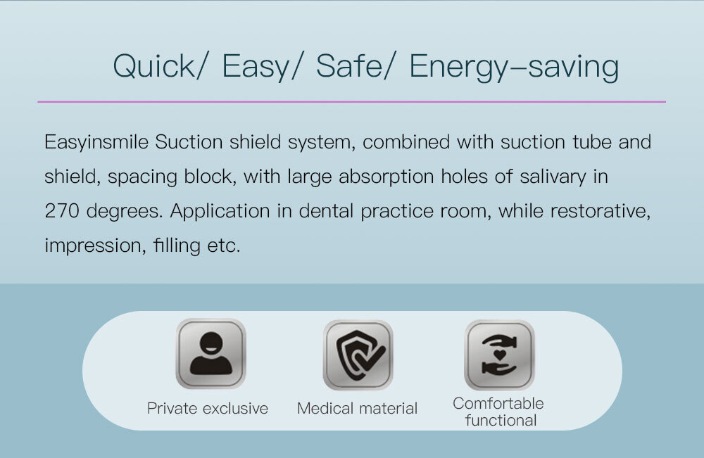 Dental Silicone Dryshield Isolation Mouth Pieces Saliva Suction Tube Mouth Open