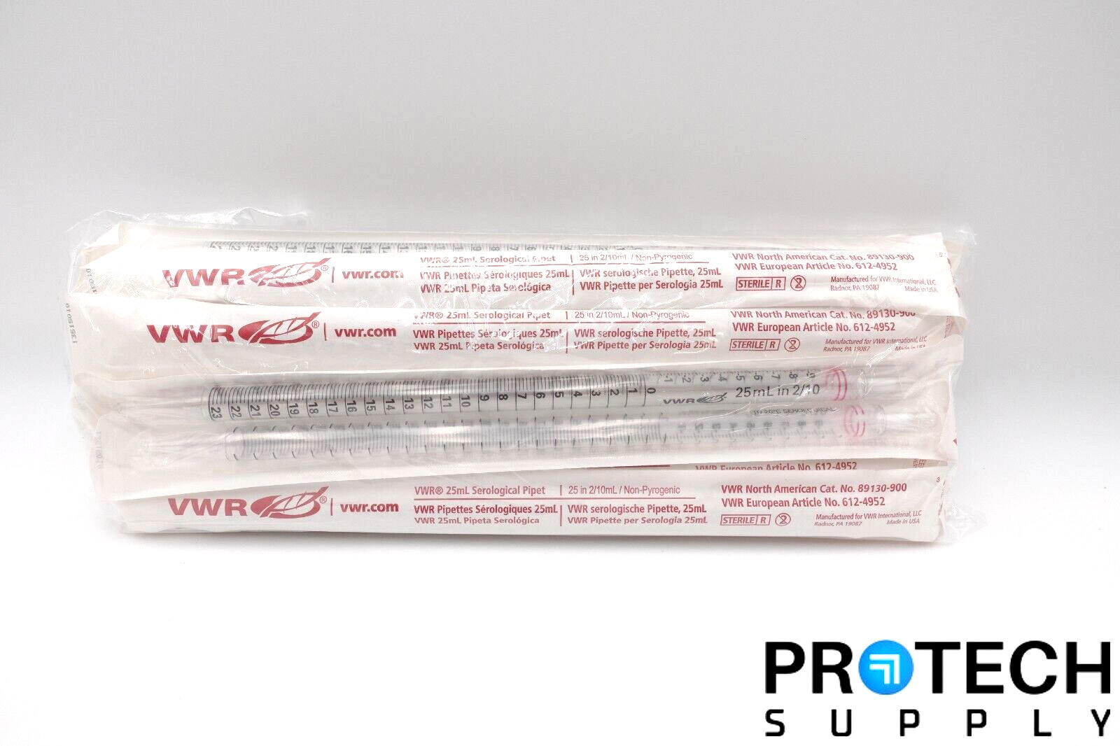 (25/Pk) VWR 89130-900 Disposable Serological Pipets 25mL NEW