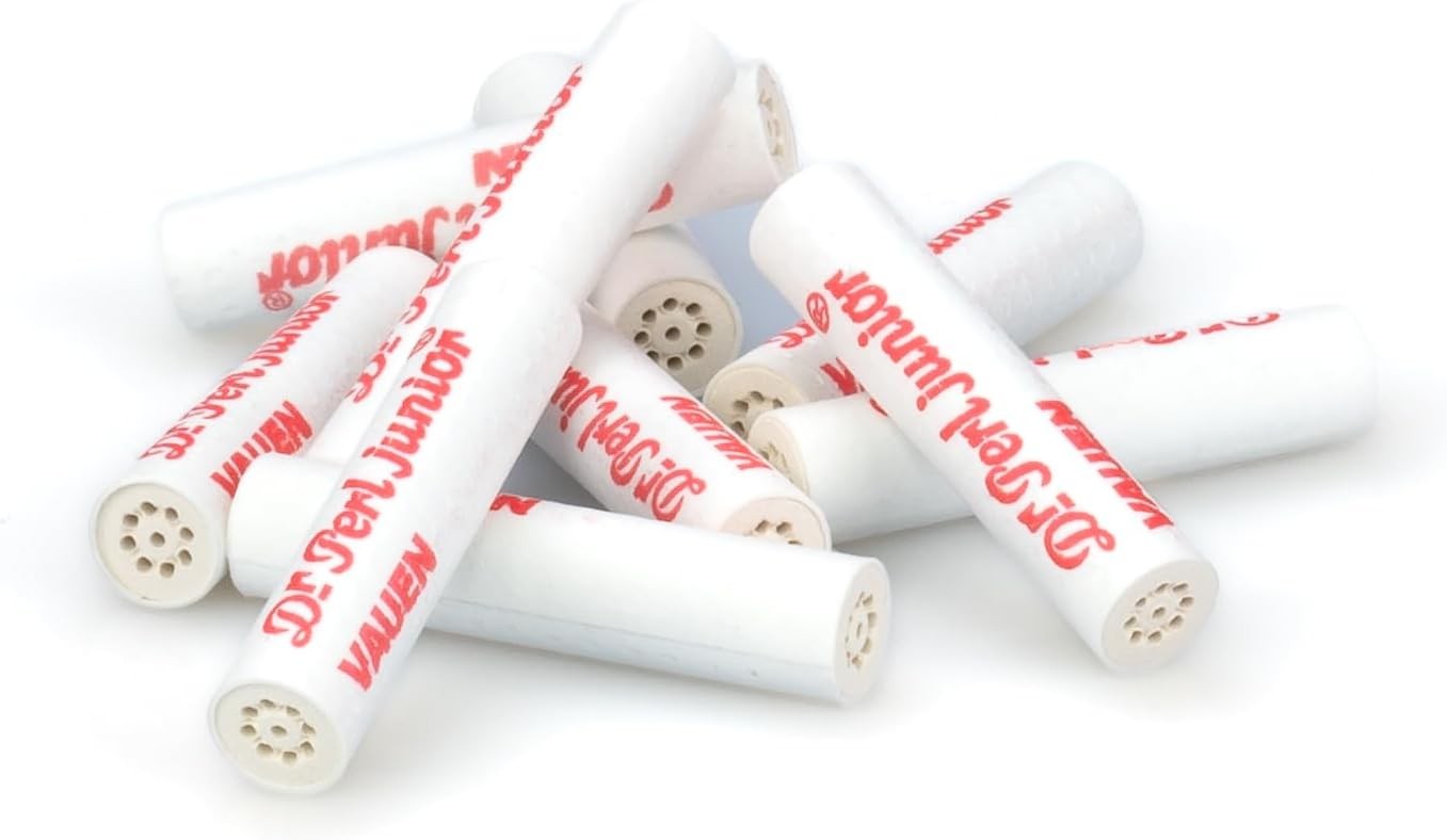 Vauen Dr. Perl Junior 9mm Pipe Filters – 40 Count – Activated Charcoal & Ceramic