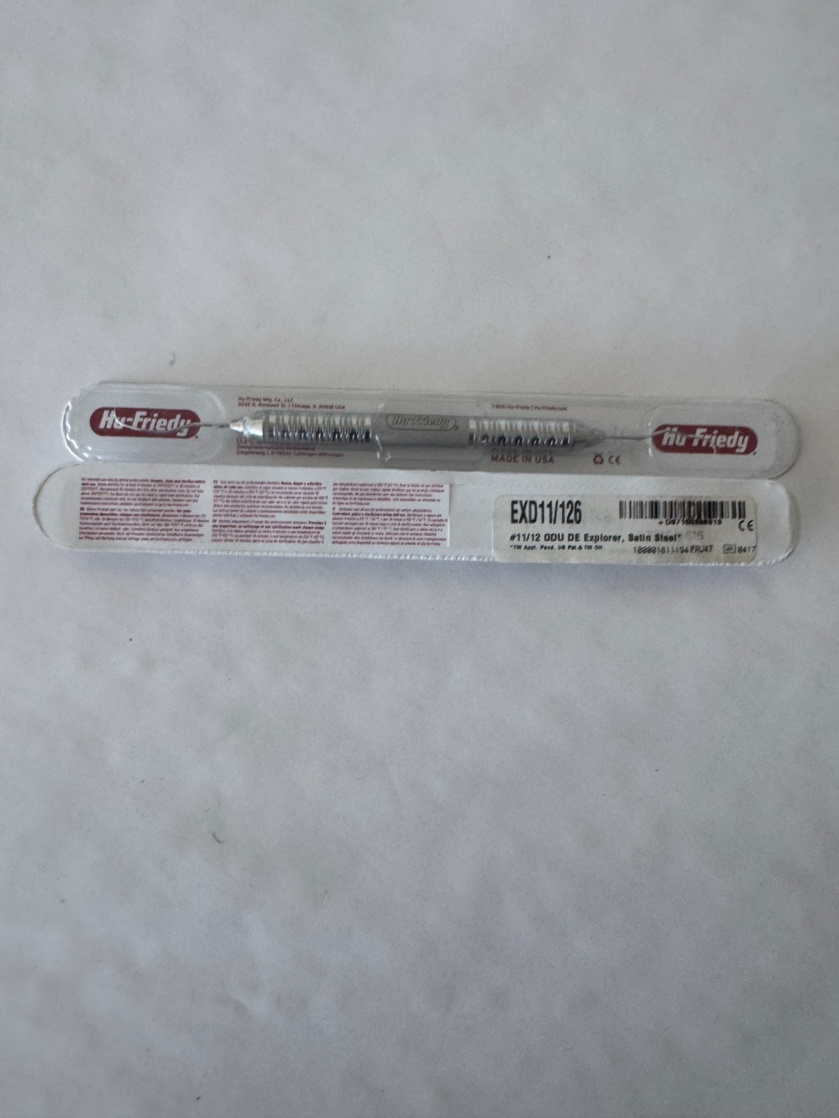 Hu-Friedy EXD11/126 #11/12 ODU Explorer #6 Satin Steel Handle