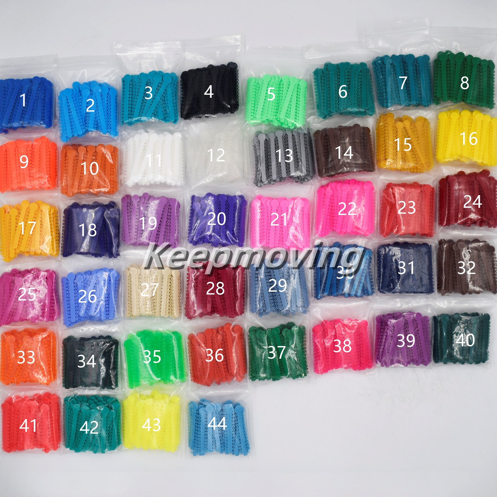 1040 Dental Orthodontic Ligature Ties Elastic Rubber Band Elastomeric Ligaduras
