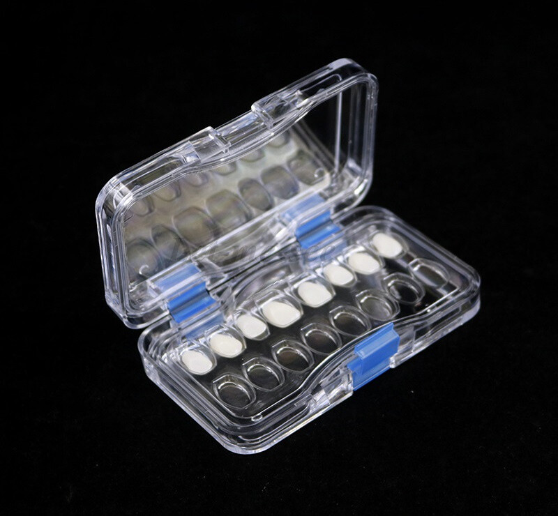 Denture False Inlay Teeth Membrane Case Fragile Hinged Display Jewelry Boxes