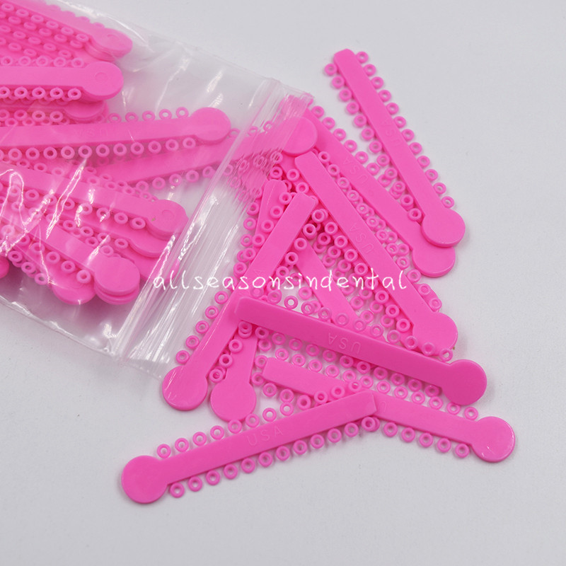 1008Pcs Dental Orthodontics Elastic Ligature Ties Transparent 45 Colors Option