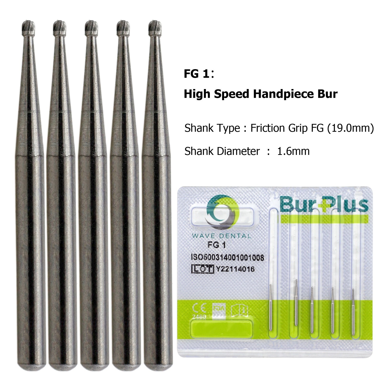 Wave Dental Carbide Bur FG330 Round 1/4 2 4 6 8 557 Friction Grip High Speed Bur