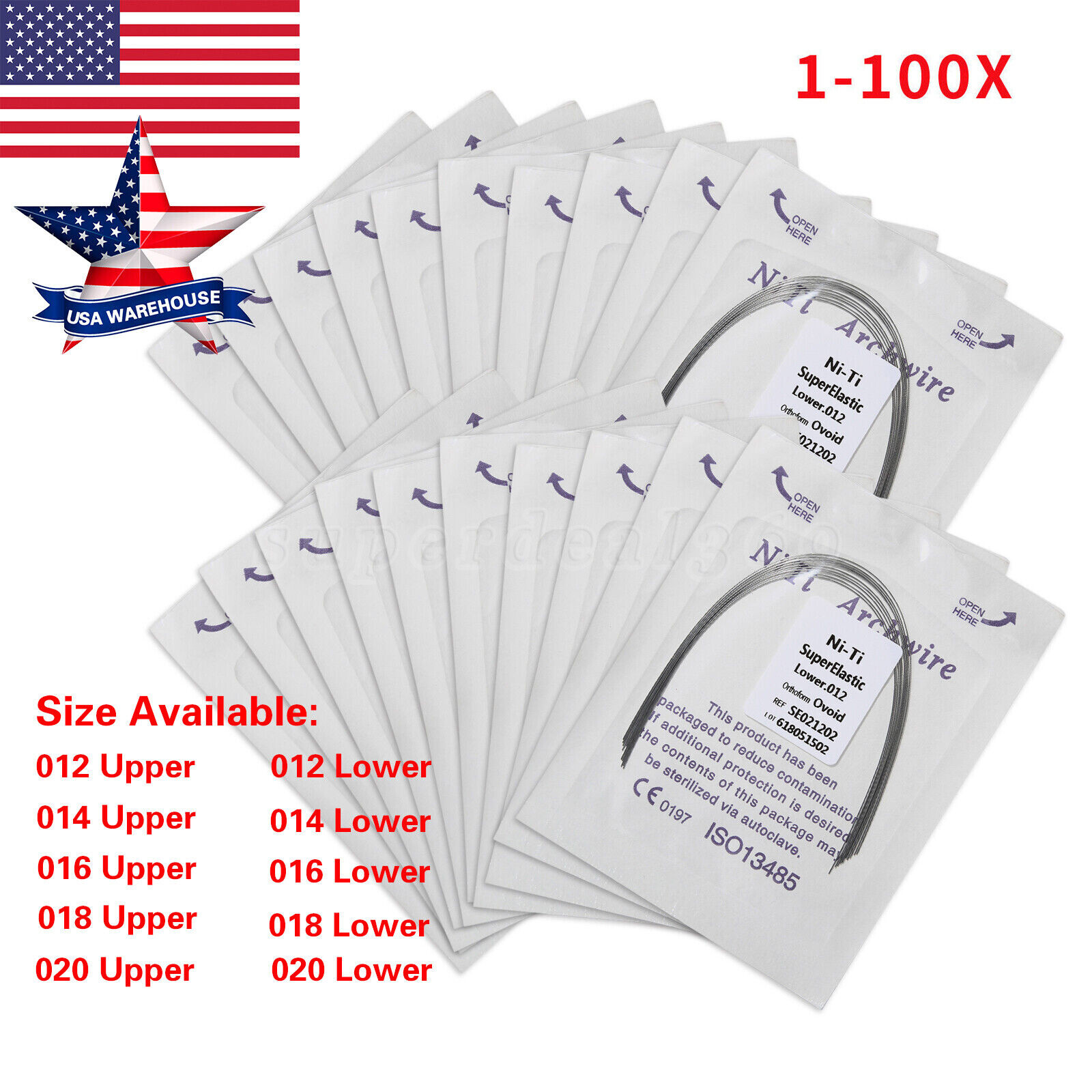 Dental Orthodontic Arch Wire Super Elastic NITI Round All Size Ovoid Form