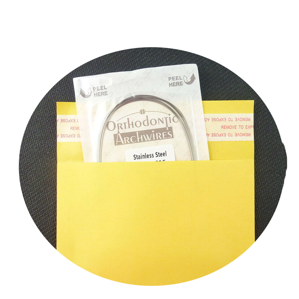 10Packs Dental Orthodontic Stainless Steel Rectangular Arch Wire Natural Round
