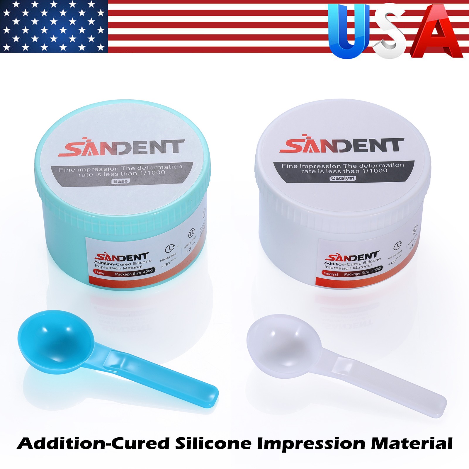 1-10 Sets Dental Putty Fast Set PVS VPS Impression Material 2 x 400 ml SA