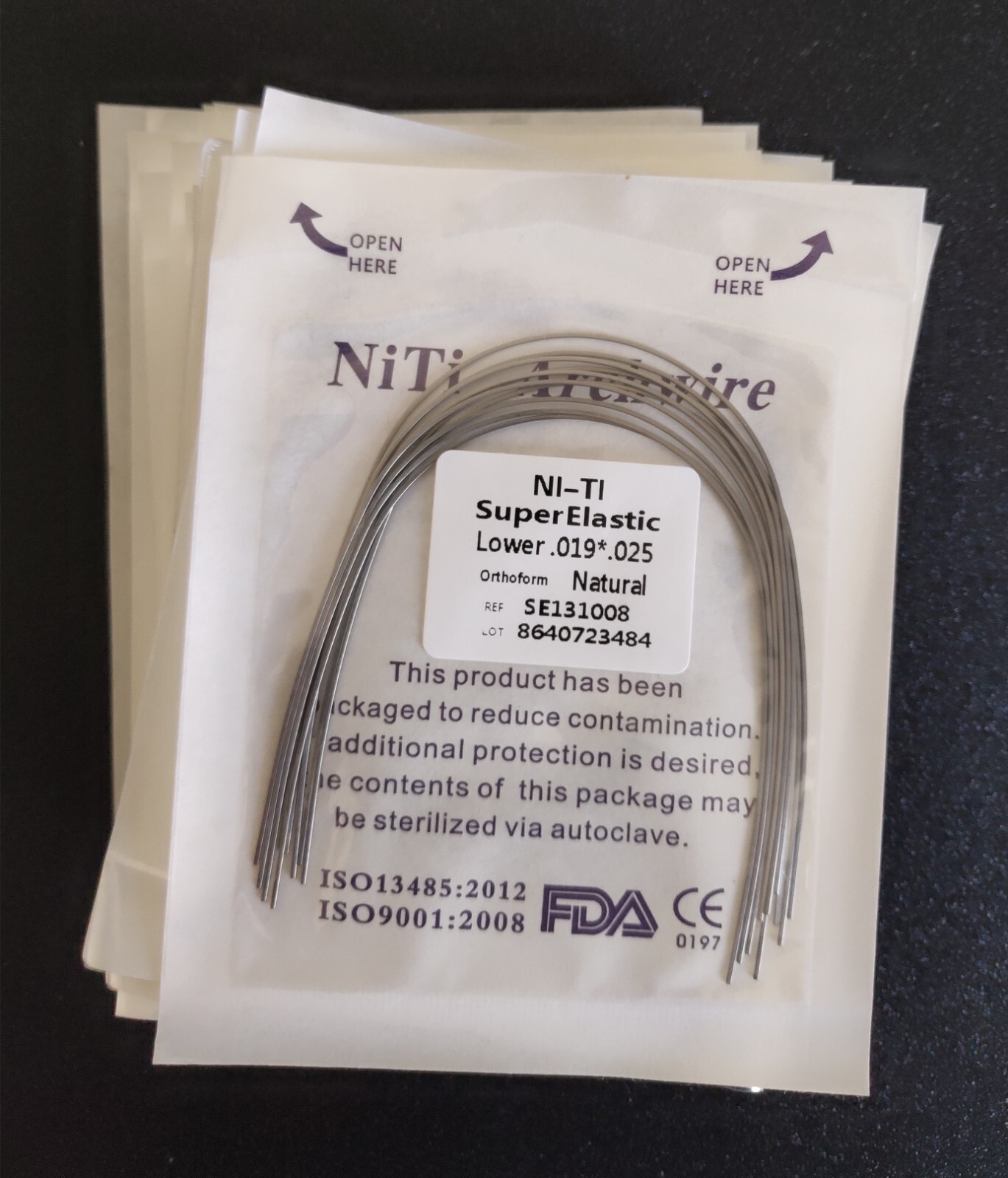 10pcs/Pack Dental Orthodontic Super Elastic Niti Arch Wire Rectangular Nature
