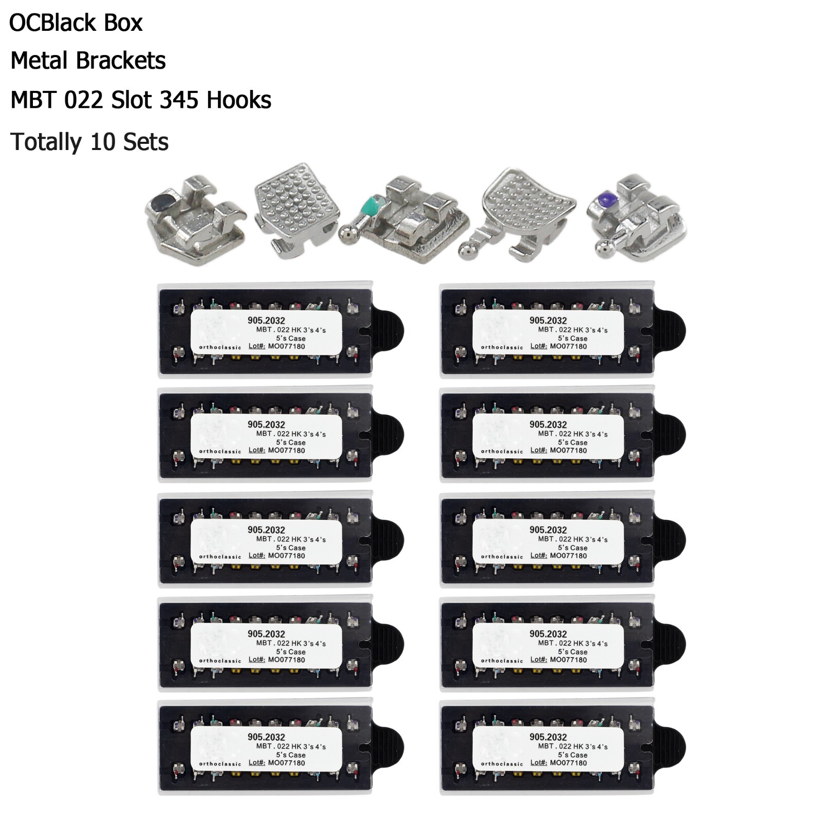 Dental Orthodontic Metal Brackets Braces Mini MIM Roth MBT 018 022 345 Hooks 5-5