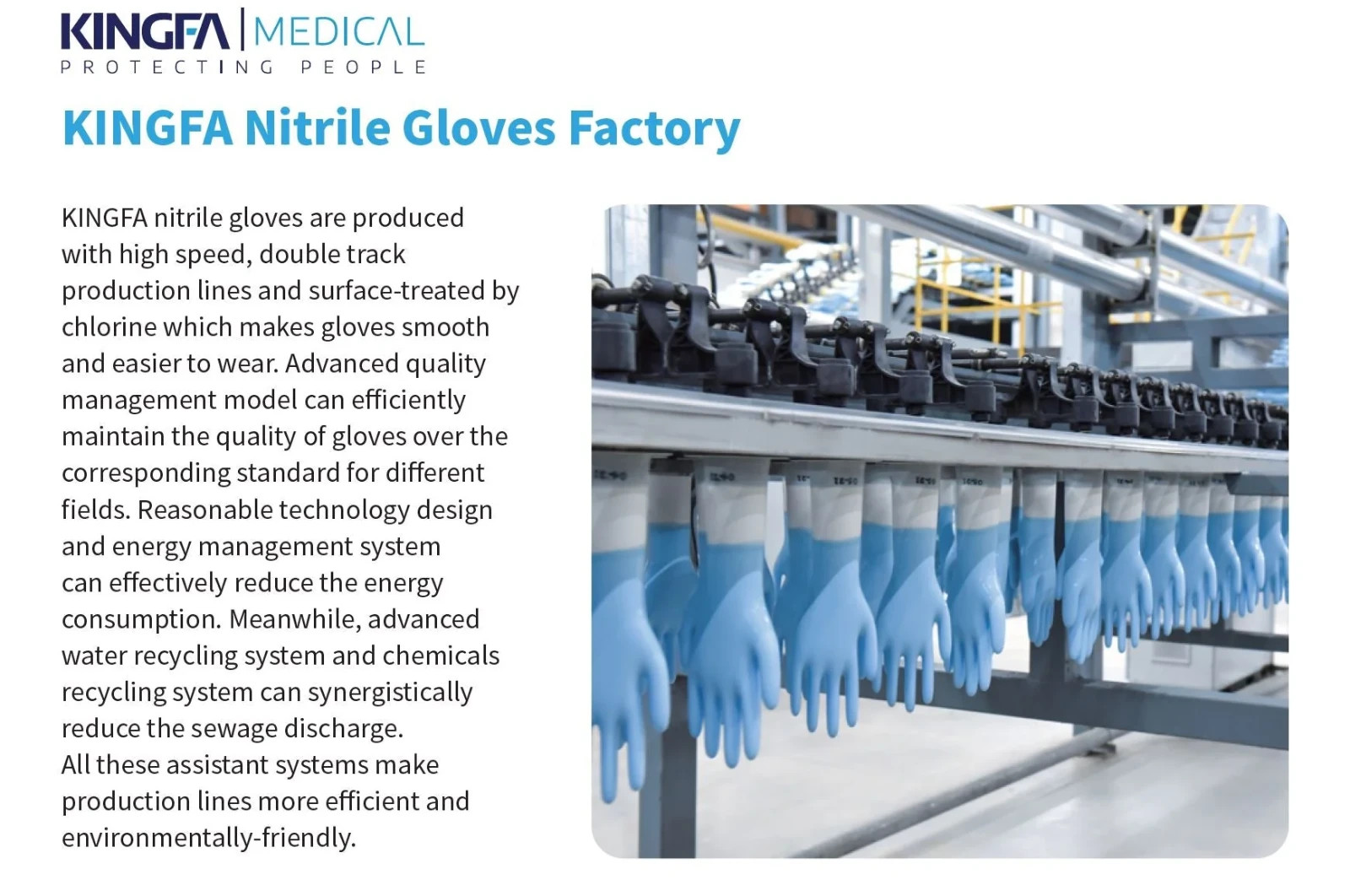 KingFa Powder Free Nitrile Exam Gloves ASTM D6319-19 100PCS 200pc, 500pc, 1000pc
