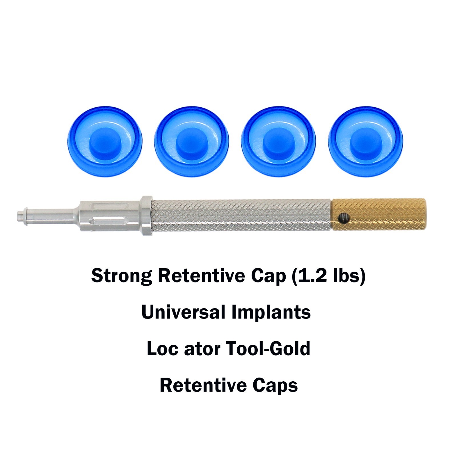 US For Zimmer Dental Locator Attachment Abutment & Male Cap Tool PAØ3.5mm 5mm GH