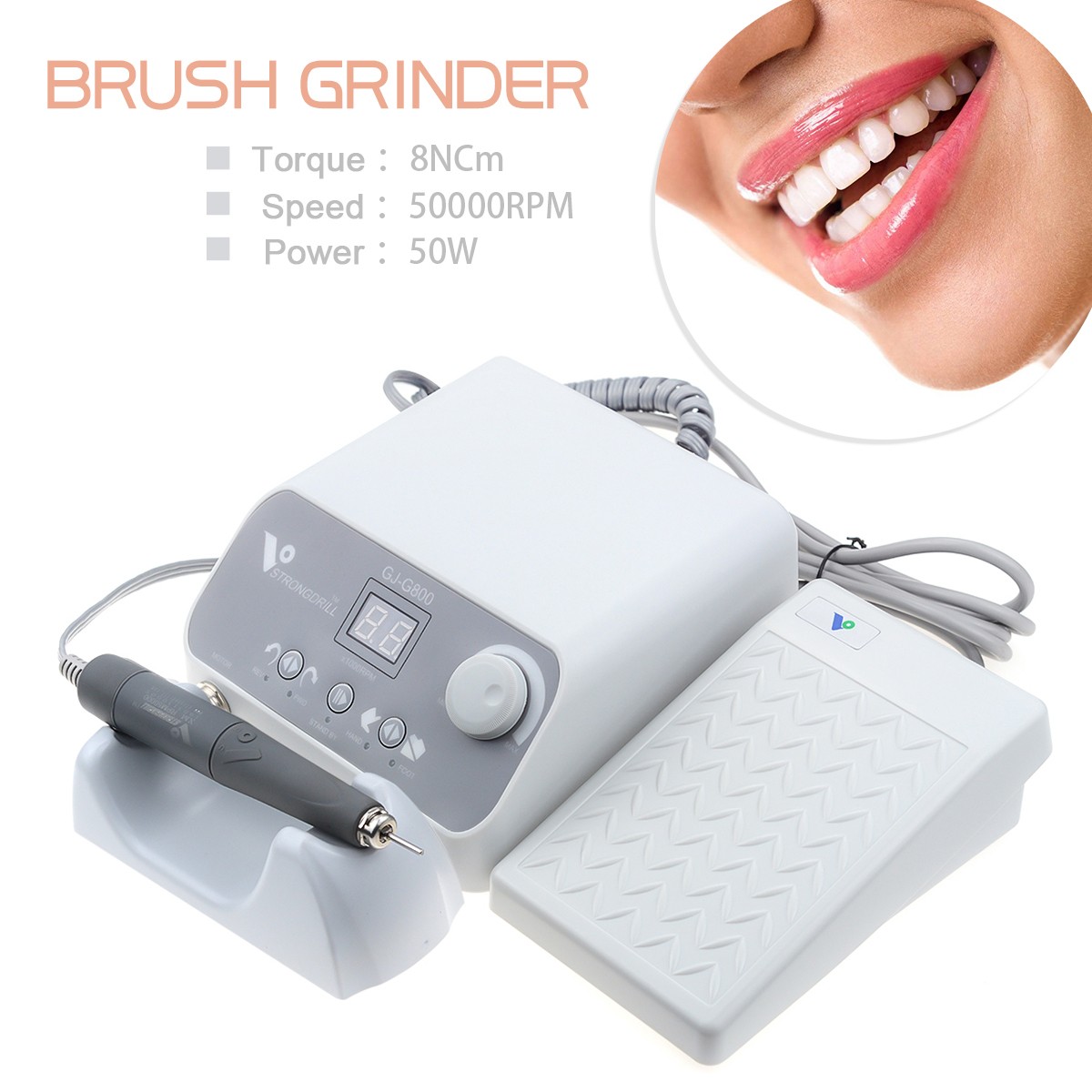 Dental G800 Brushless MicroMotor Polisher Polishing Machine+50K XM Handpiece CE