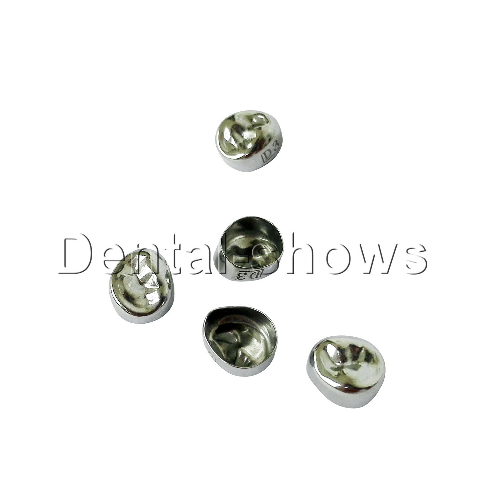 5pcs Dental Kids Primary Molar Crowns Stainless Steel Pediatric crown 48 Sizes