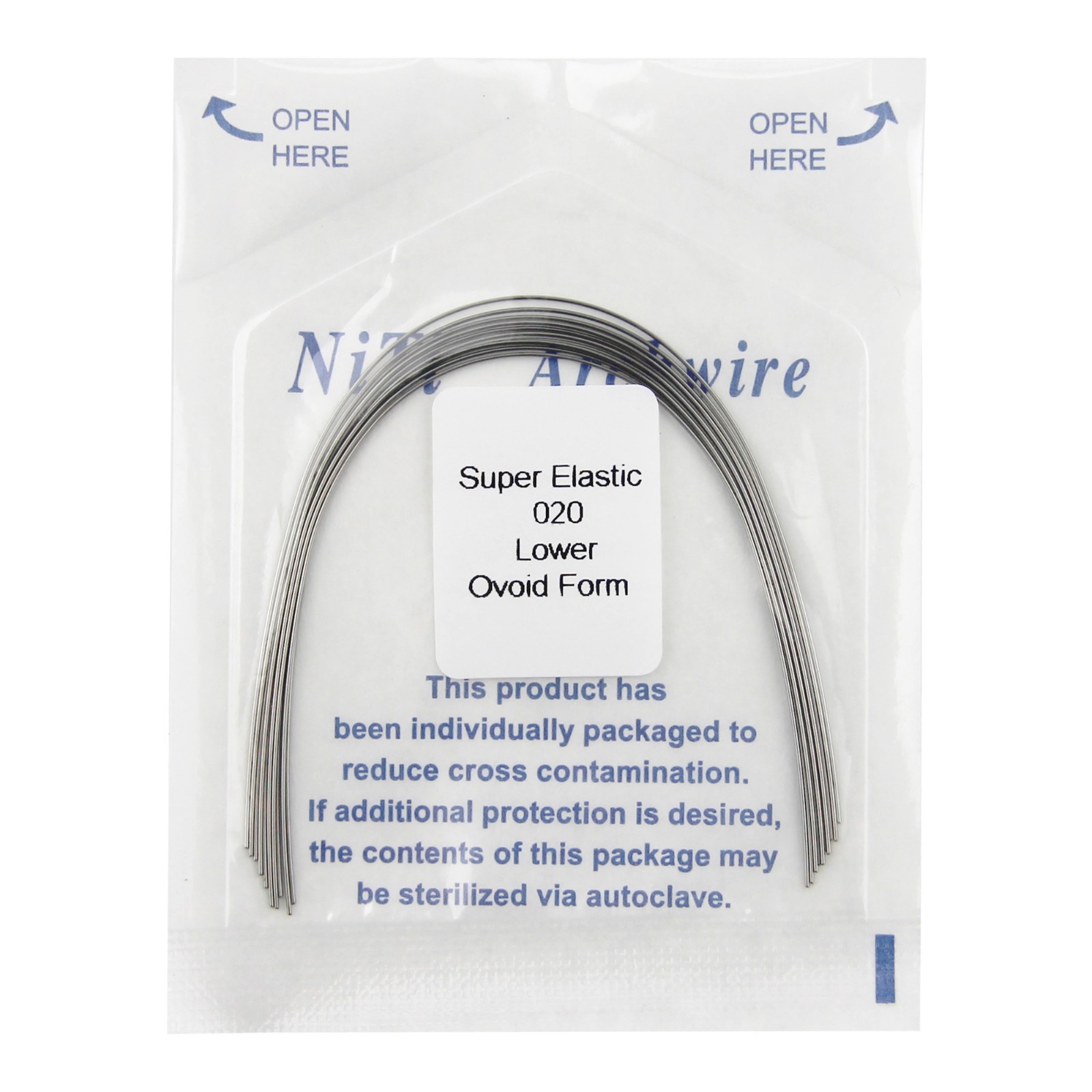 100PCS Dental Orthodontic Arch Wire Niti Round Ovoid Upper Lower 012 014 016 018