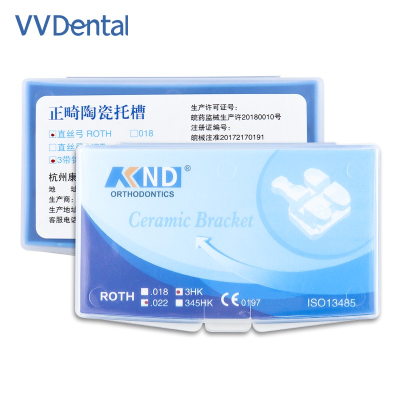 Dental Orthodontic Ceramic Bracket Dental Clear Brace Roth/MBT 345 with Hooks