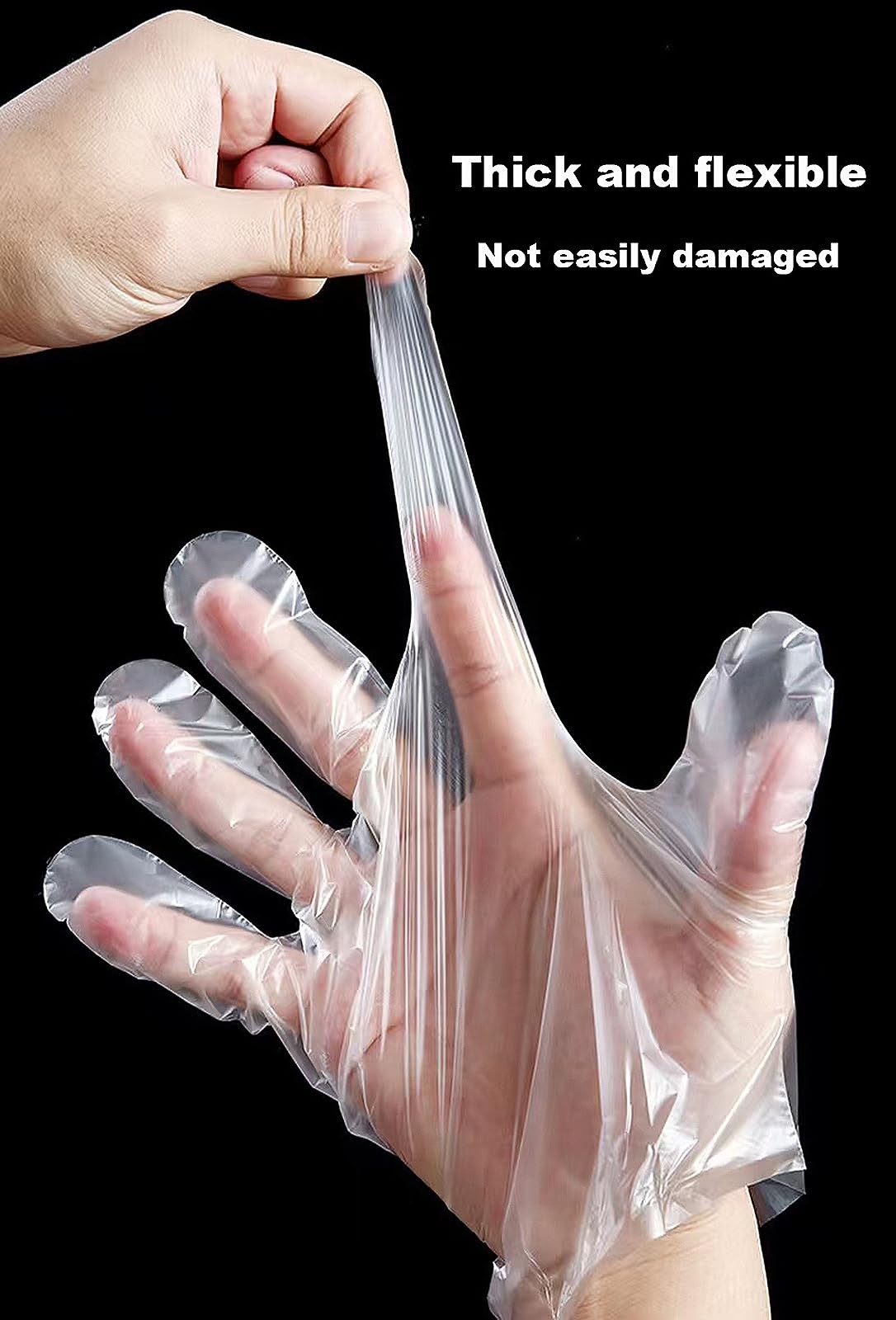 400 Count Disposable Poly Plastic Gloves for Cooking, Food Prep and Food Serv…