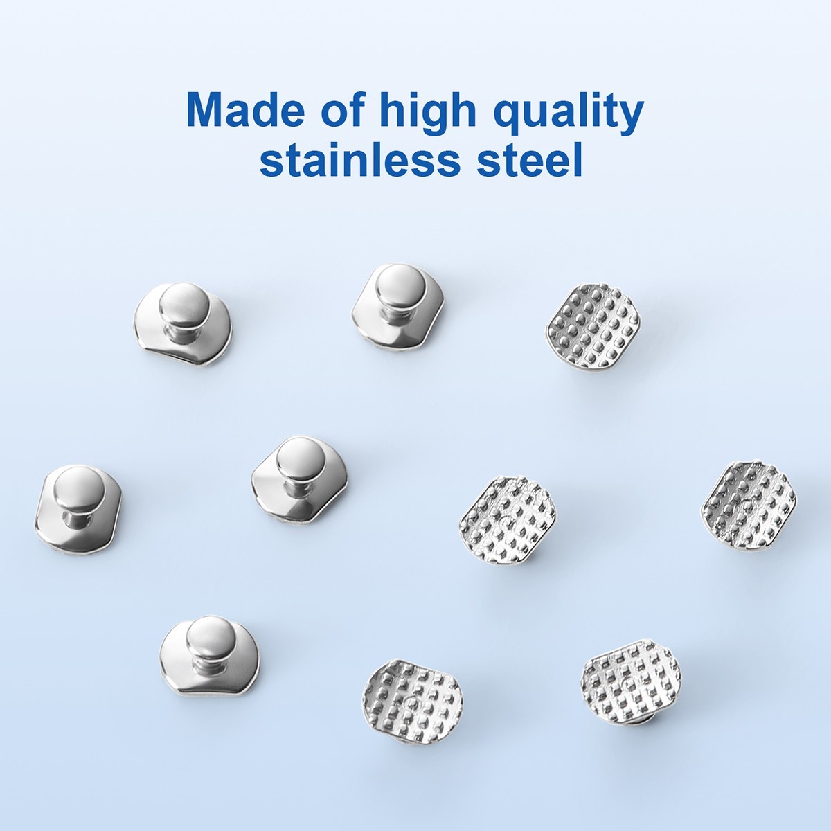 AZDENT Dental Orthodontic Lingual Buttons Bondable Round /Crimpable Hook Stops