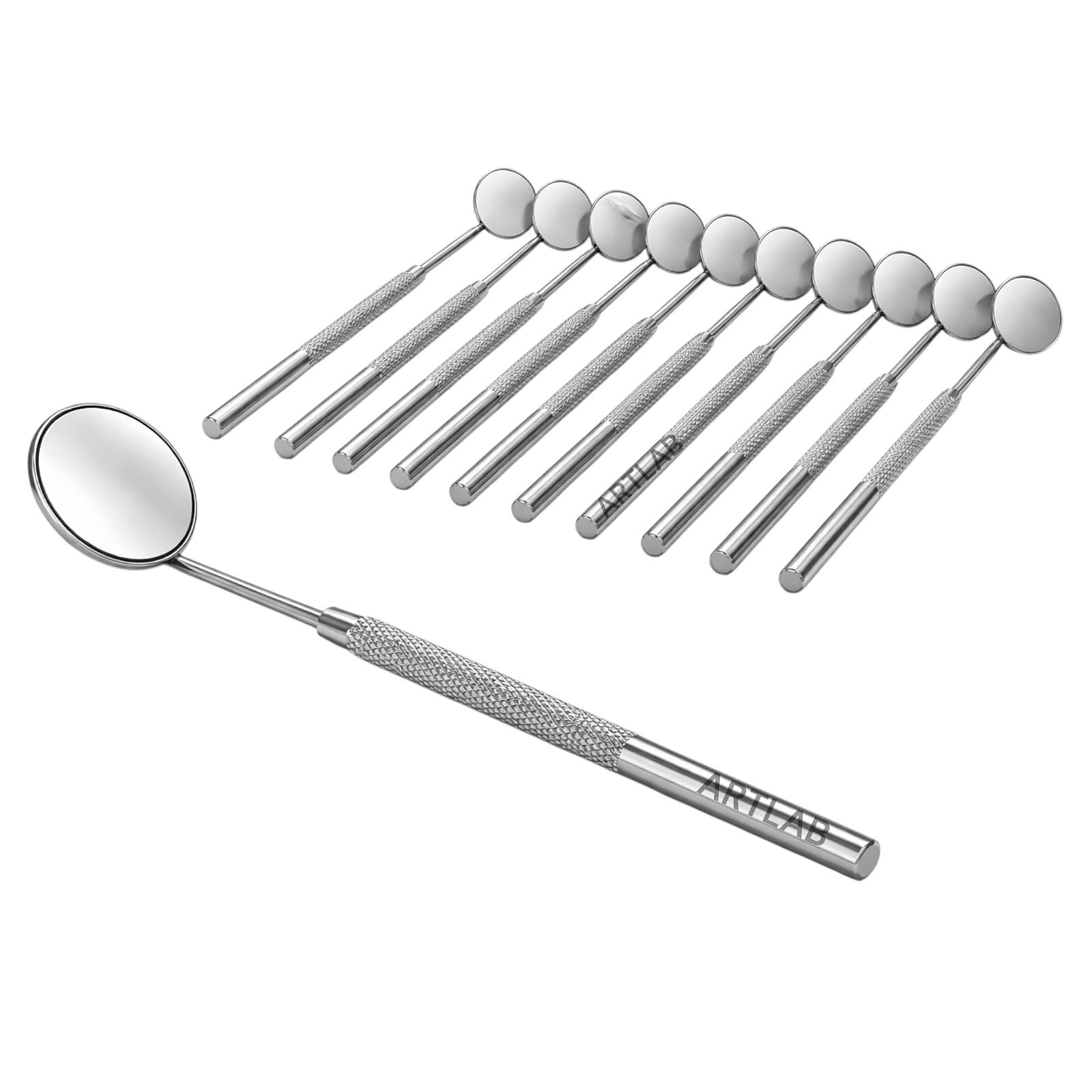 Premium Dental Mouth Mirror #5 with Handle Stainless Steel – 10 Pack