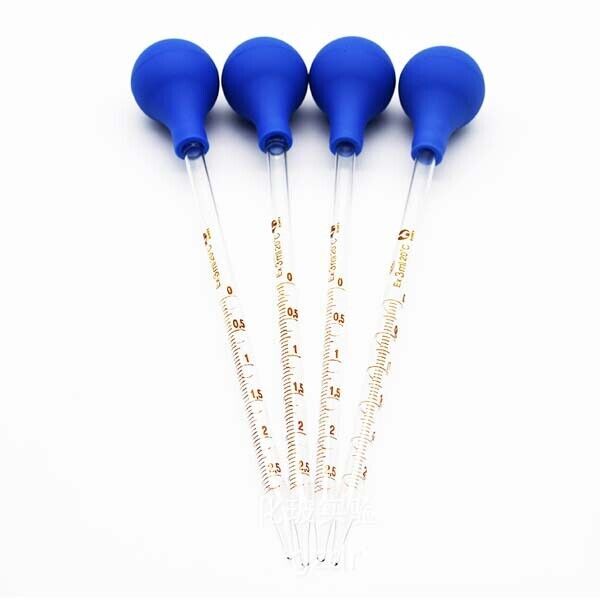 Graduated Dropper 1-10PCS lab glassware Rubber Cap Pipette 1-10ml Laboratory
