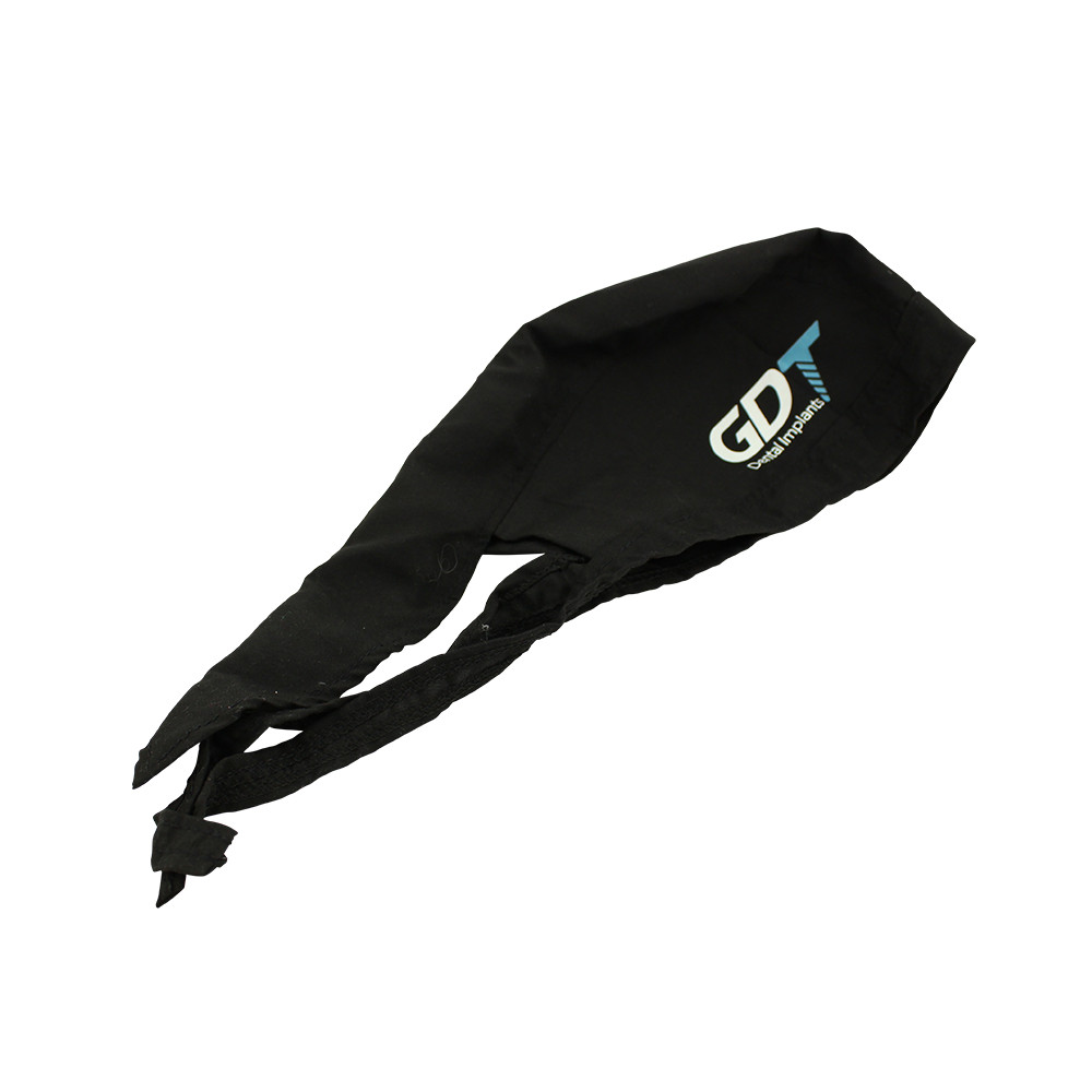 Dental Black Scrub Cap Breathable Unisex Reusable Washable Adjustable Hat