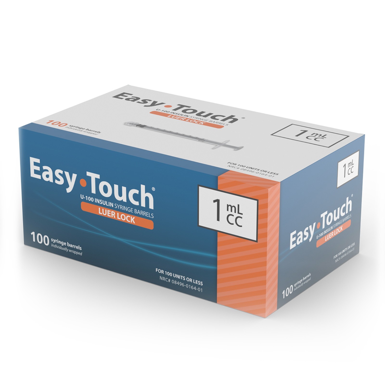 EasyTouch 1mL Syringe General Purpose Syringe 1 mL / 1CC Luer Lock Sterile