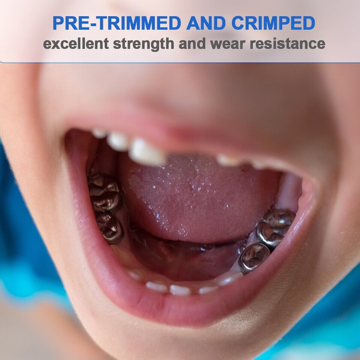 5 Pcs/Box Dental Stainless Steel Kid Primary Molar Crown Pediatric Restoration